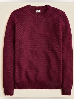 J. Crew Basket Stitch Cotton Crewneck Knit Sweater CQ168 Size Small